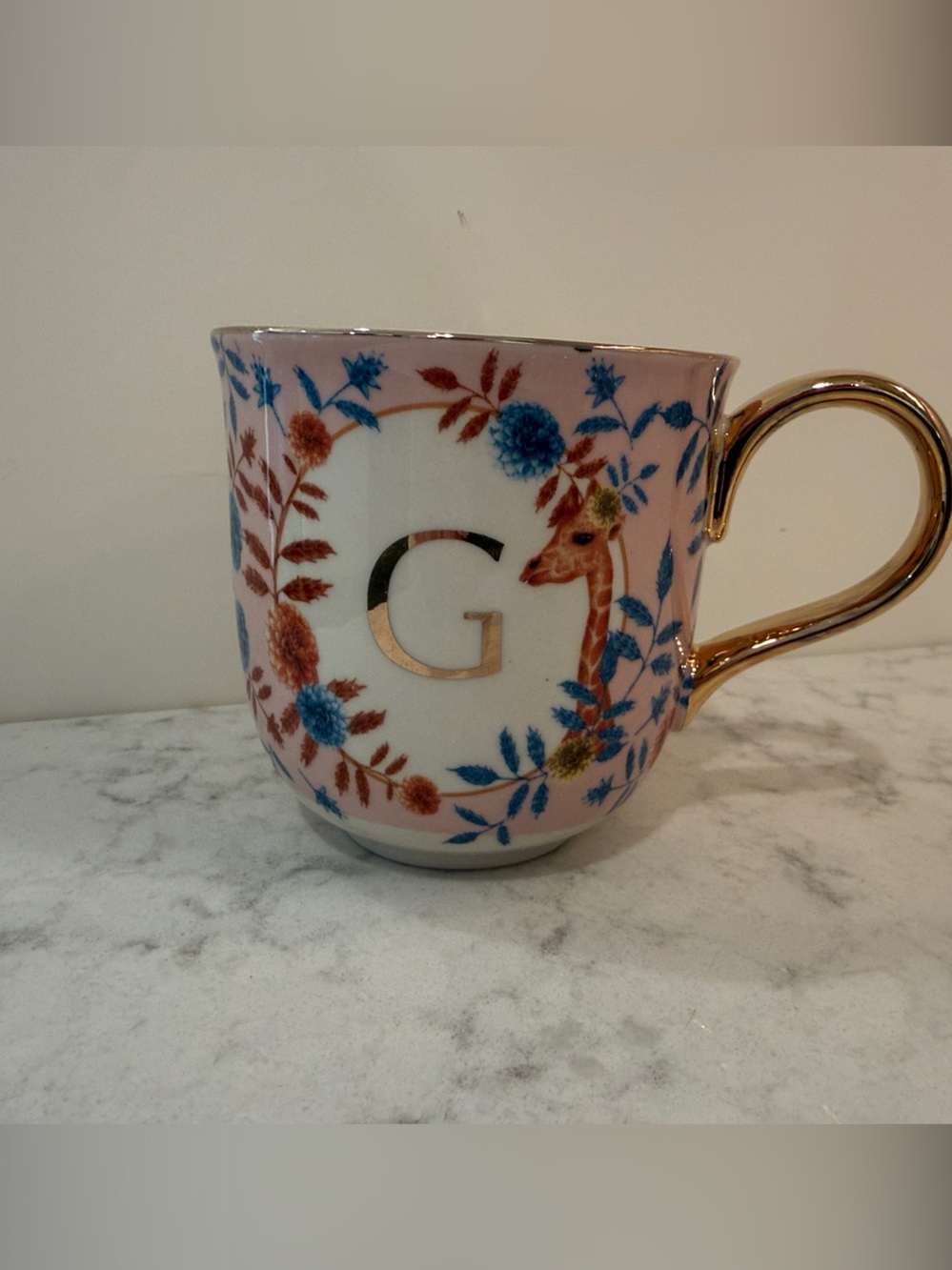 Anthropologie Lou Rota mug- Letter G NIB